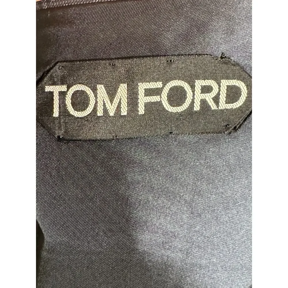 Tom Ford Navy Houndstooth Prince of Wales Peak Lapel Sportcoat Suit Jacket 54 44